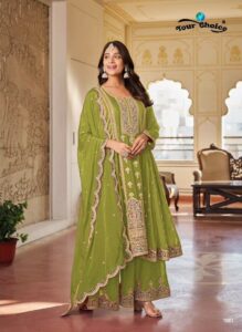 Salwar kameez emerald green design