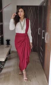 bold colored Indo-Western look