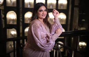 Indian floral print silvery jacket