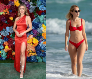 Melissa Roxburgh sexy red bikini