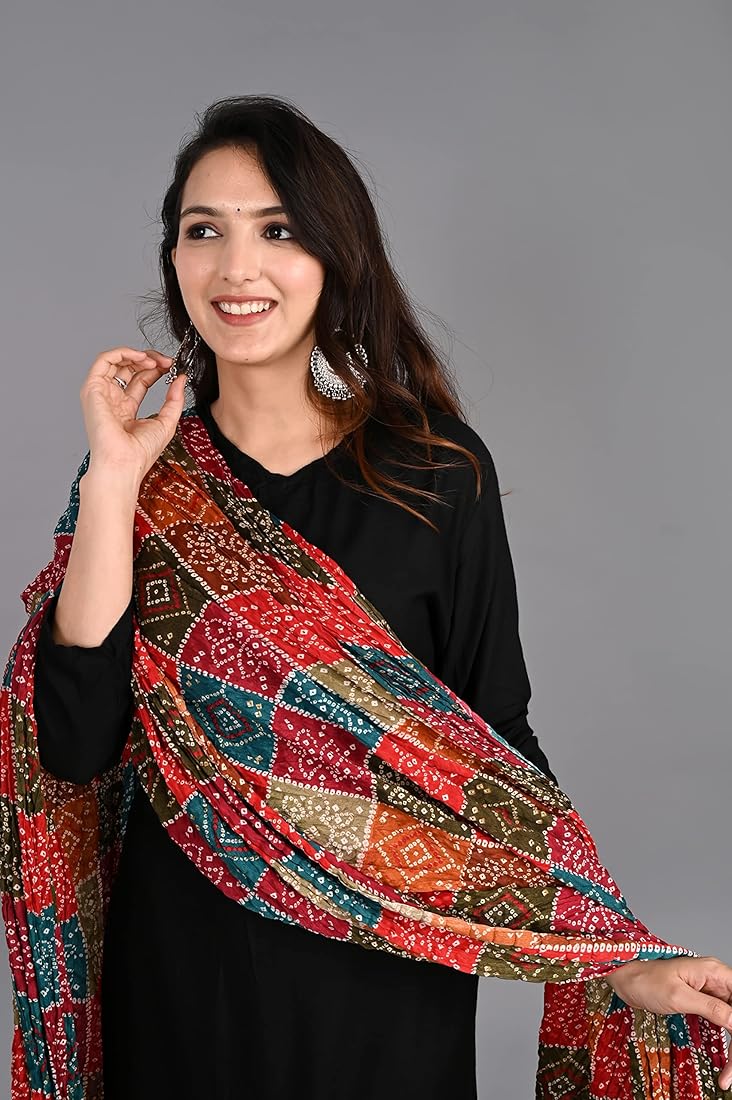 Rajasthani Silk Bandhej Dupatta 2