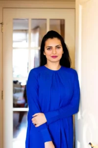 Niharika Singh with her blue dress