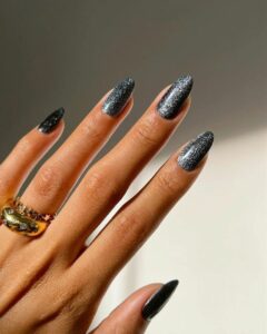 Espresso Velvet Chrome Nails