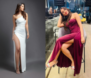 Nikita Dutta slays in sexy high slit dresses