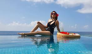 Tina Dutta black bikini