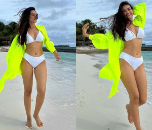 Surbhi Jyoti hot and sexy yellow bikini