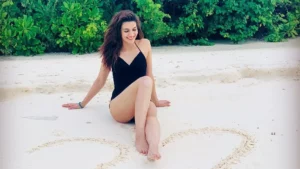 Kriti Sanon with her black bikini