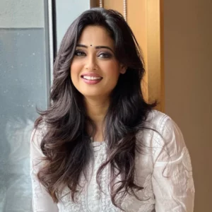 Shweta Tiwari with her crem gorgeous top