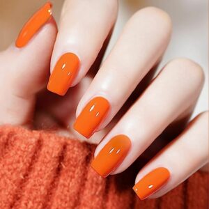 Bright Orange Gel Nail Polish