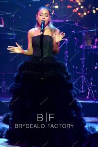 Ariana Grande in Black Elegant Gown