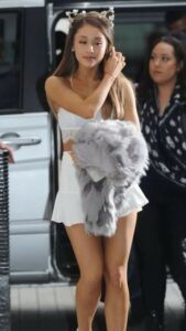 Ariana Grande in a Chic Mini Dress