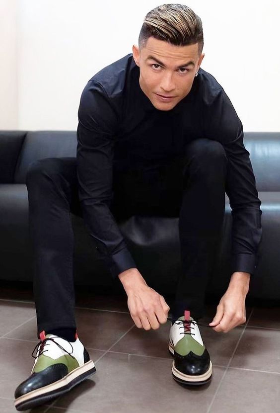  Christiano Ronaldo Fashion  in all black 