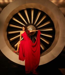 Actress Tabu hot red carpet dress