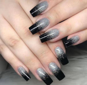 hot Black Ombre Nail Designs