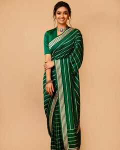 Keerthy Suresh green dress 