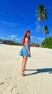 Ashnoor Kaur beach dress