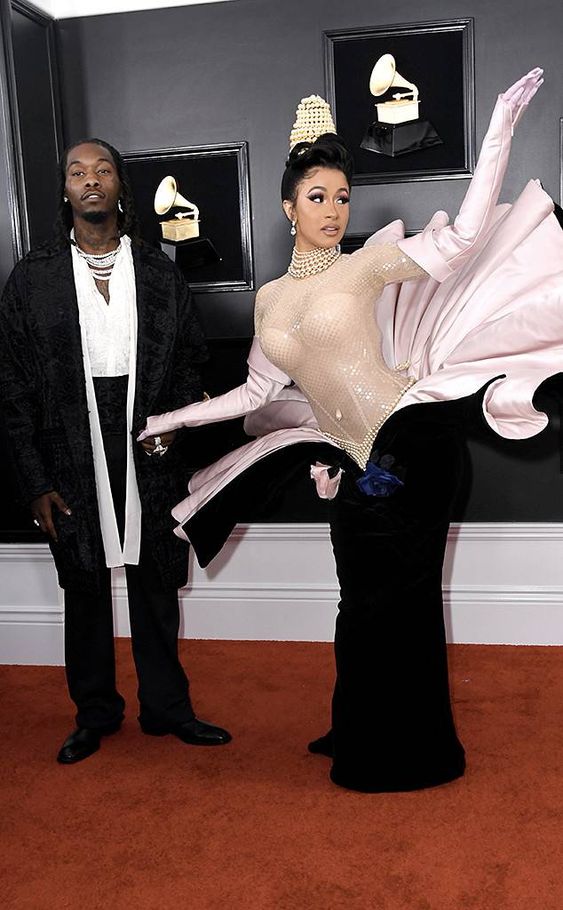 Cardi B. fashion with guest at the grammy's