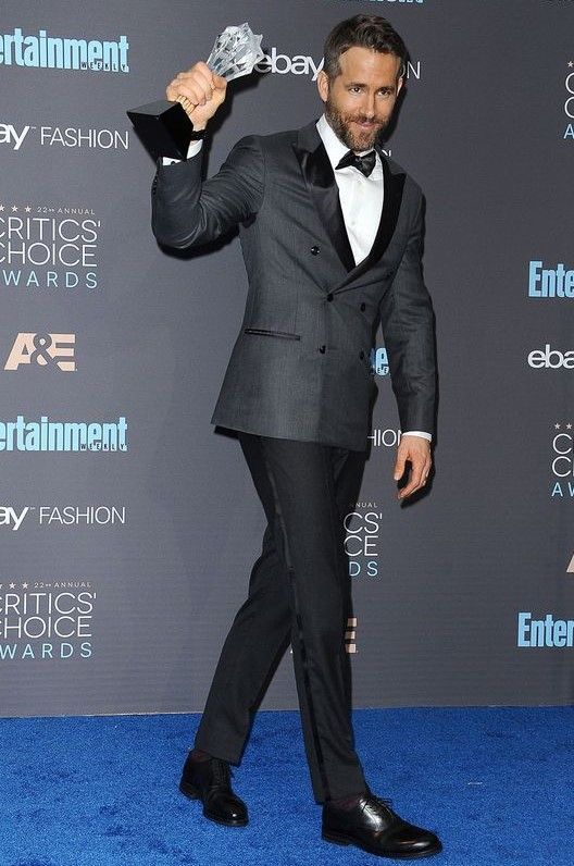 Ryan Reynold Fashion Black Tux
