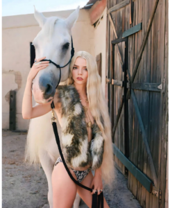 Anya Taylor-Joy Wearing A Skimpy Bikini While Handling A Horse