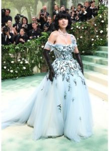 Sydney Sweeney in a Custom Miu Miu Gown During the 2024 Met Gala Red Carpet looks