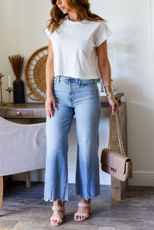 Cropped Wide-Leg Jeans