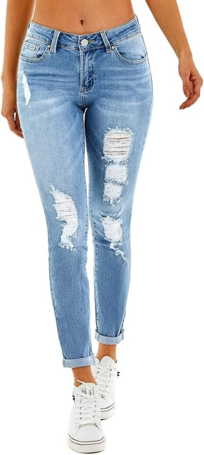 Straight-Leg Jeans For Skinny Girls