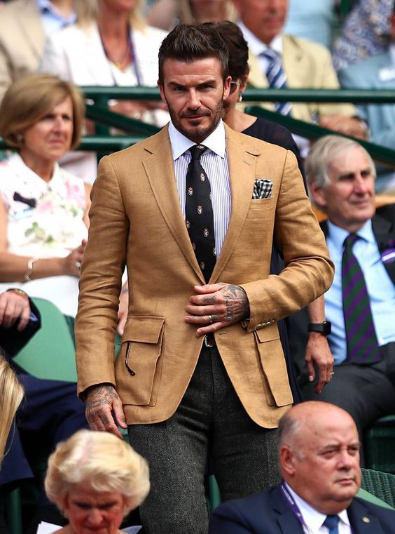 David Beckham red carpet sport coat