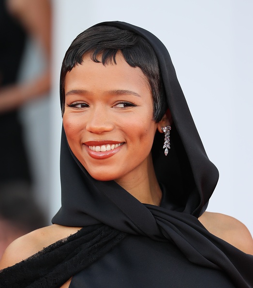 Taylor Russell in Loewe red carpet