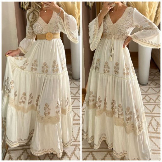The Embroidered Midi Boho Chic Dresses