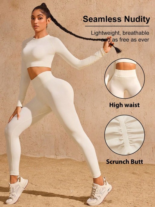 Athleisure outfits white crop top and leggings