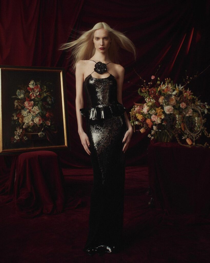 Rodarte sequin gown fashion show