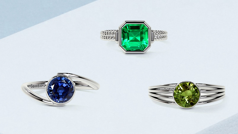 astrological gems green and blue