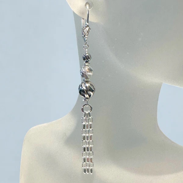 beads for jewelry making silver earings