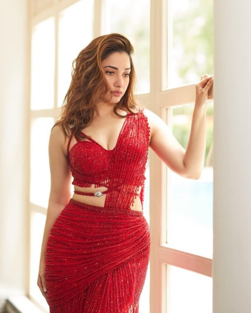 Tamannaah Bhatia In The Glamorous Red Gown