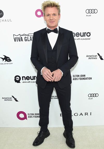 Gordon Ramsay Fashion black tie on the red carpet