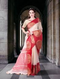 Chanderi Saree red