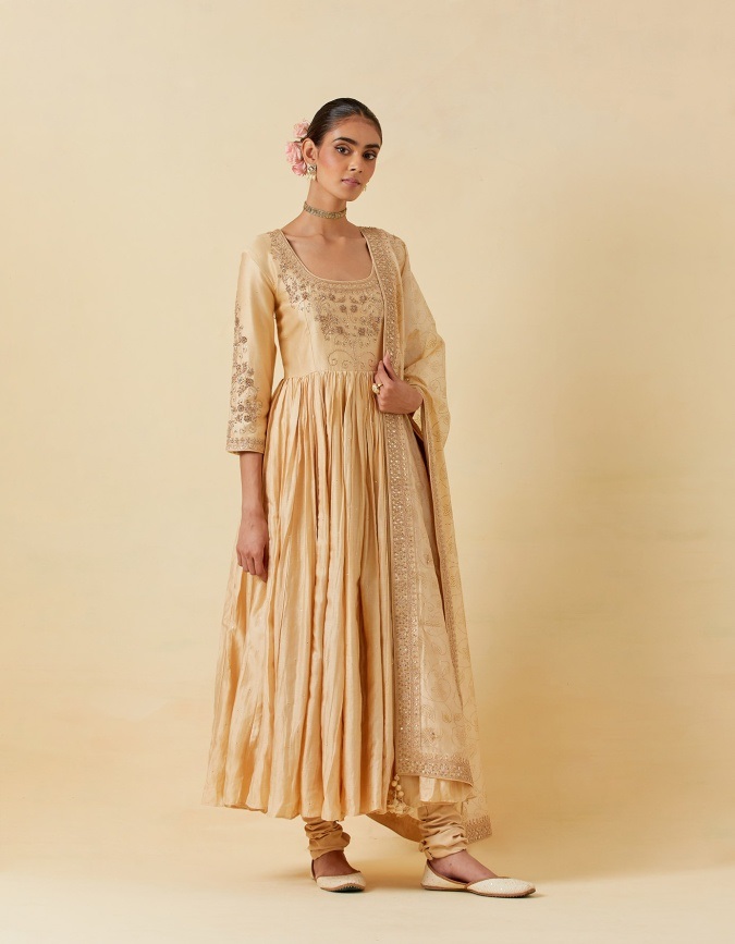 Chanderi Saree gold