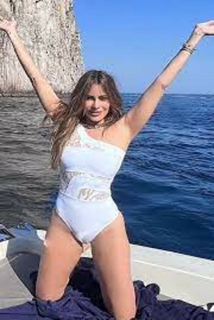 Sofía Vergara beach bikini luxurious fabrics