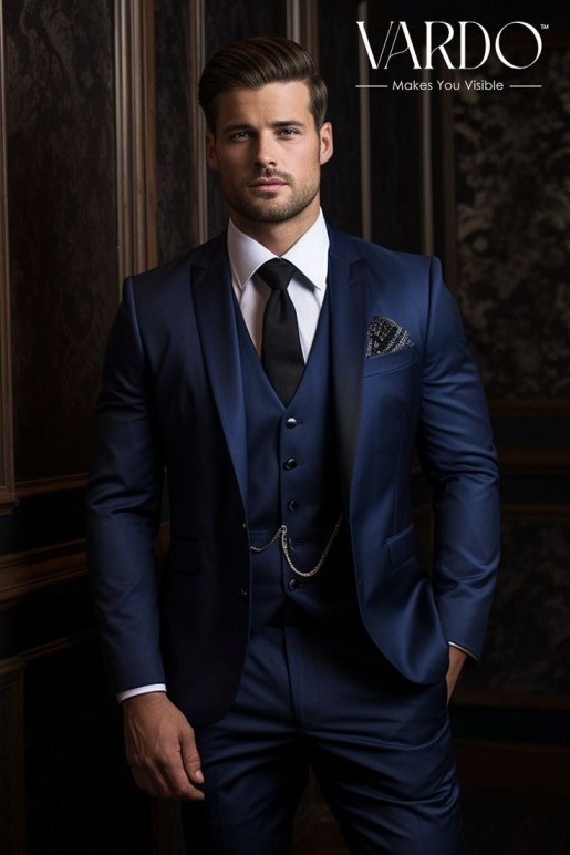 Midnight Blue Power Suit