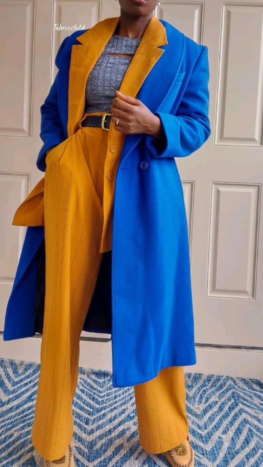 Oversized power suits blof colors