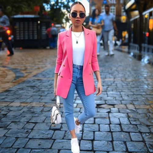 oversized blazer outfits monochrome