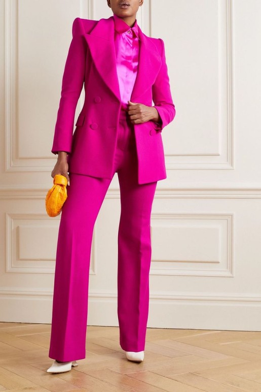 oversized blazer outfits pink