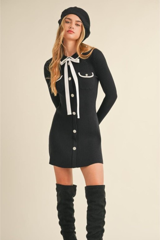 Rib-knit Dresses Belts for a Defined Waist