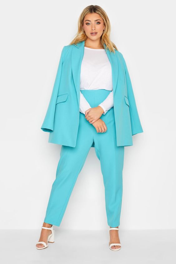 blazers for plus-size ladies turquios  