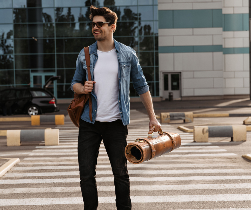 Leather Knife Roll aaronleathergoods 2 | Fashonation leather knife roll natural