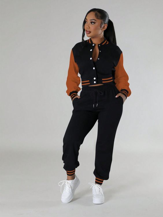 Monochrome bomber jackets for women
