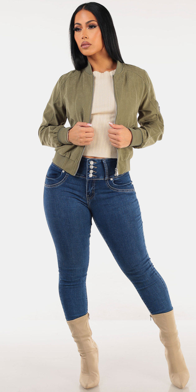 bomber jackets for women with skinny jeans