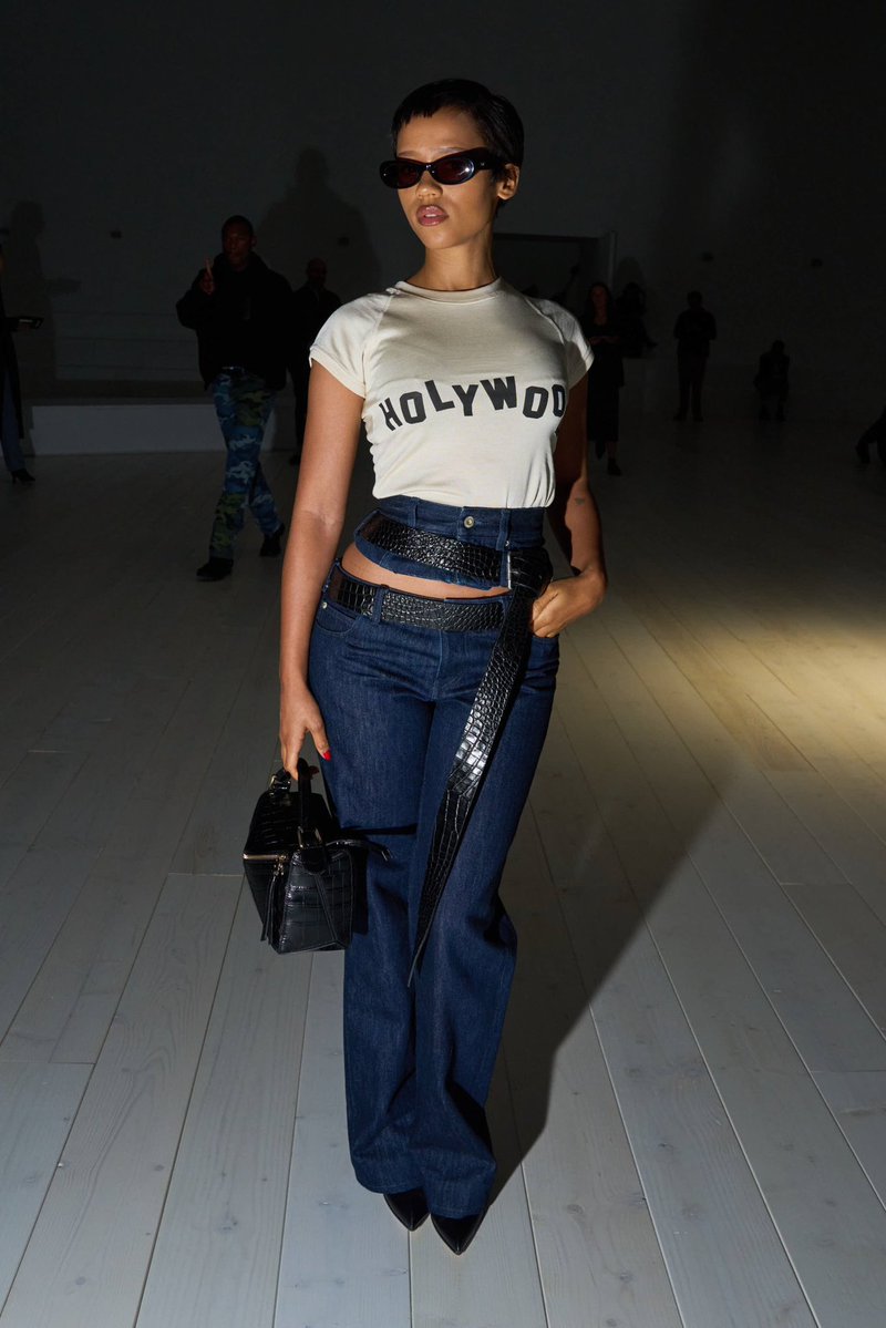 Taylor Russell at the Loewe Spring Fashion Show