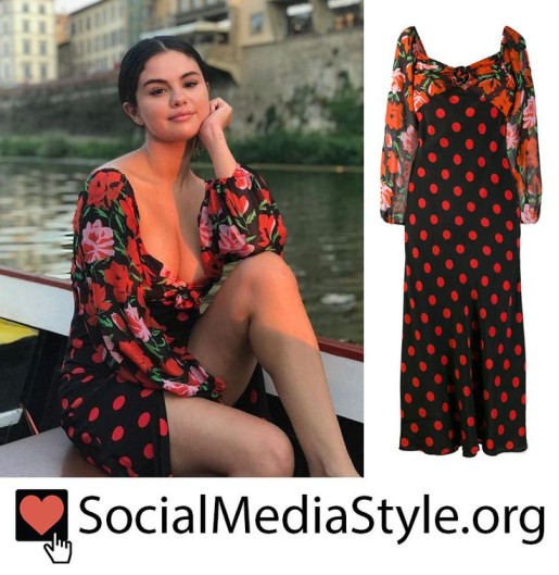 Selena Gomez in Floral Maxi Dresses: Playful and Feminine