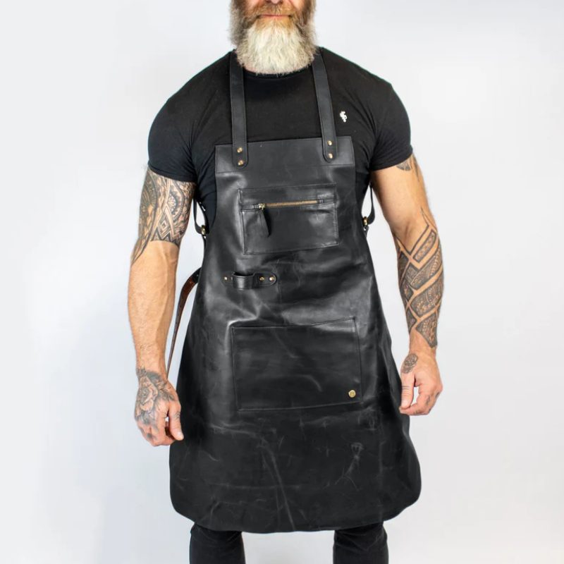 cross back leather apron from NY American Jacket